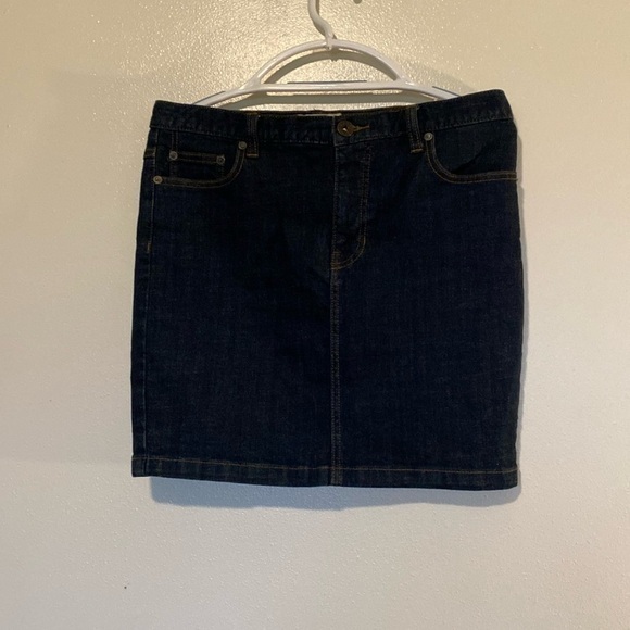 Free People Dark Denim 5 Pocket Blue Denim Skirt Size 8